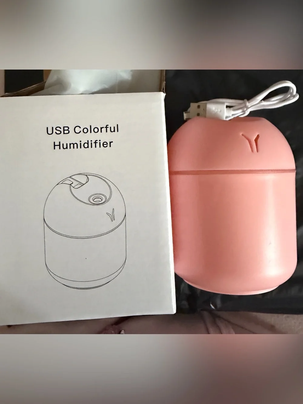 USB Colorful Humidifier - Pink Portable USB Humidifier